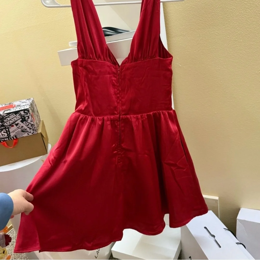 Francesca's Collections Red High-Low Dress - Picture 4 of 10